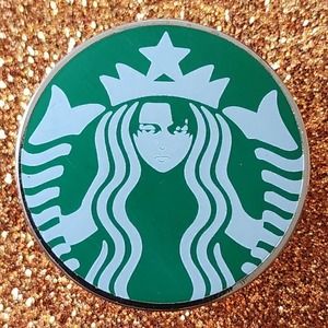 3/$20 Starbucks x Levi Ackerman Attack On Titan Crossover Mashup Enamel Pin